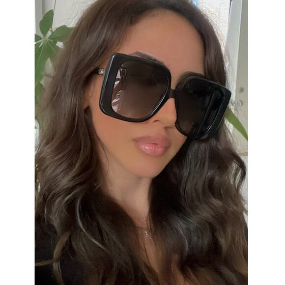 NEW Gucci GG1314S Black Oversized Square Sunglasses - Picture 1 of 11